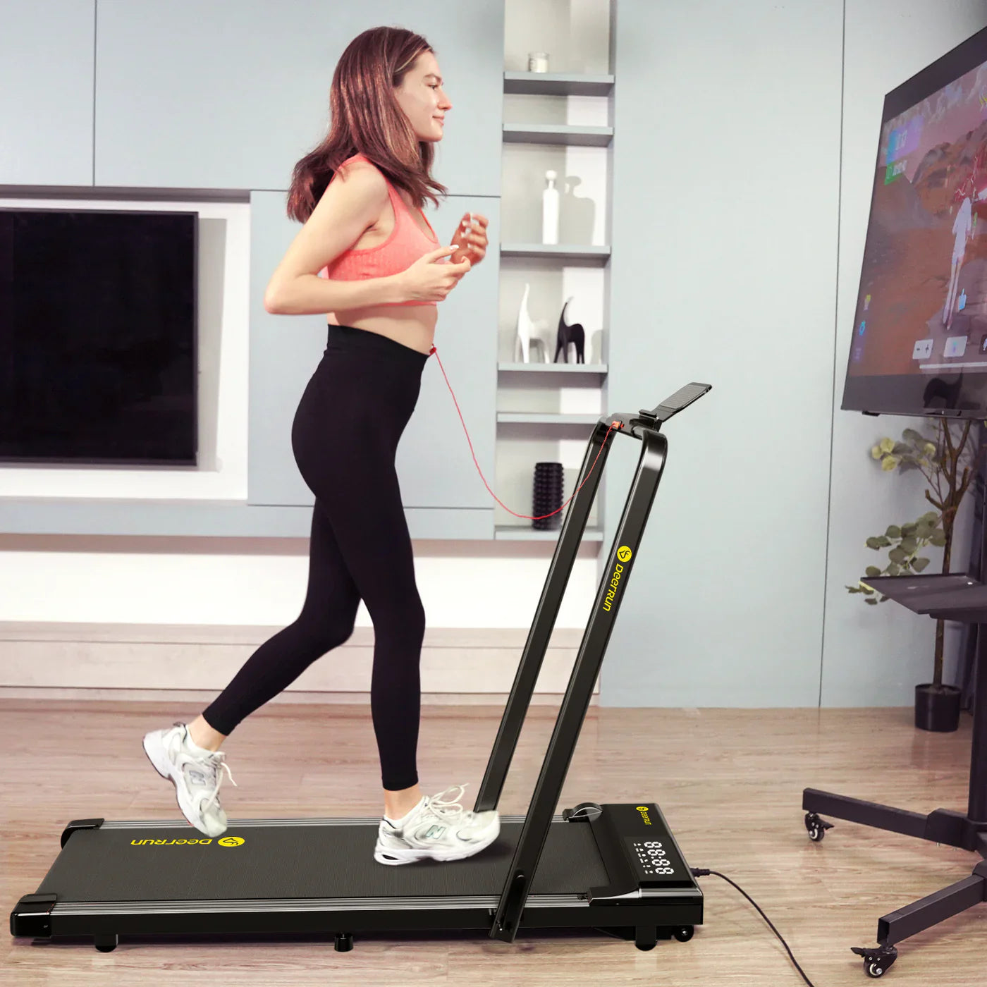 ViroActive Pro Smart 2 in 1 Folding Treadmill with Handrail- 2025 New Upgrade