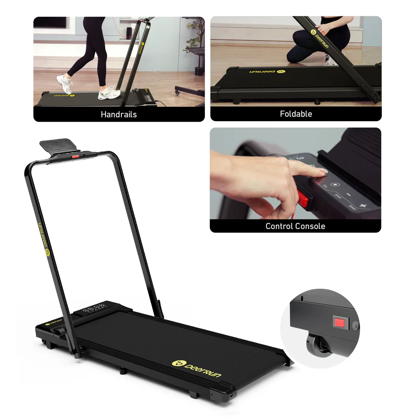 ViroActive Pro Smart 2 in 1 Folding Treadmill with Handrail- 2025 New Upgrade