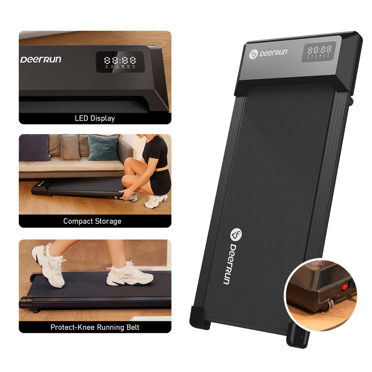 ViroActive Smart Walking pad Treadmill with Remote Control